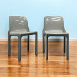 Load image into Gallery viewer, Pair Of Grey Selene Chair Vico Magistretti Artemide 70s Stackable
