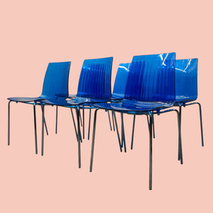 Dining Chairs Blue Frovi Six