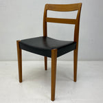 Load image into Gallery viewer, Teak  Vinyl Nils Jonsson Dining Chairs
